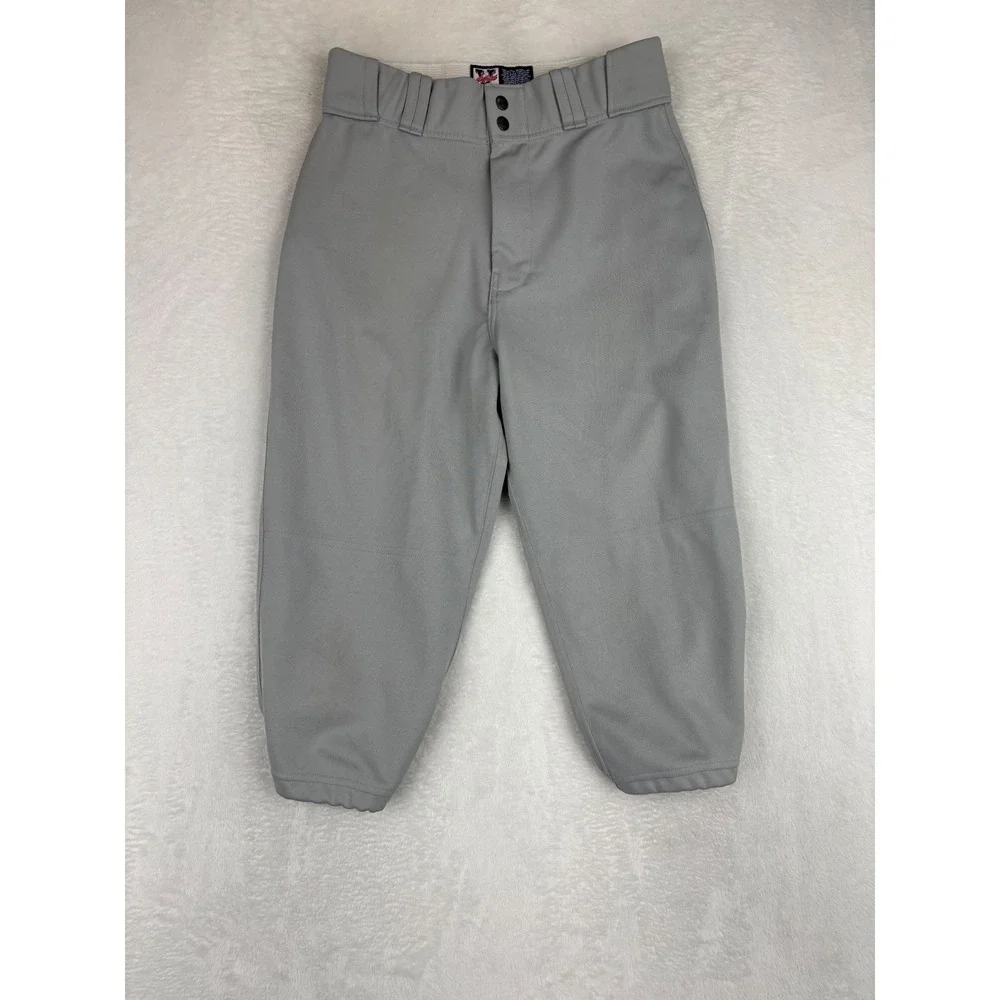 Victory Custom Athletic Mens Baseball Pants Grey 32x18 & 32x19 USA Made Lot of 2